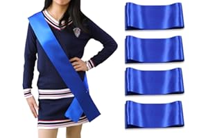 DOCOONIVER 4 Pack Blank Sashes,Plain Satin Sash for Pageants,Senior Sash,Custom Sash,DIY Personalized Sash for Birthday Party
