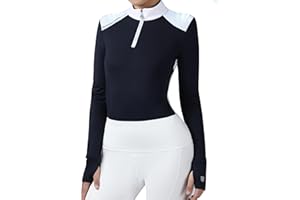 Harrison Howard Women's Horse Riding Shirt Equestrian Show Shirt Horseback Riding Shirts for Women Spliced Shoulder