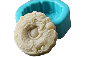 GRAINRAIN Dragon Silicone Soap Molds Soap Molds for Soap Making Silicon Molds for Soaps DIY Craft Handmade Soap Candle Plaster Resin Mould (15130-8)