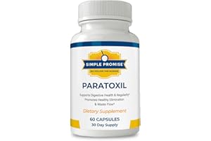 Simple Promise Paratoxil - Psyllium Husk Capsules for Daily Gut Wellness Support - with Slippery Elm, Aloe, Chlorella & Ginger - Natural Plant-Based Formula - 60 Capsules