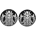 Compatible with Dead Mermaid Zombie Cafe Starbuck Coffee Patch Embroidered Applique Iron On Sew On Emblem for Outdoor Sport 2 Pcs