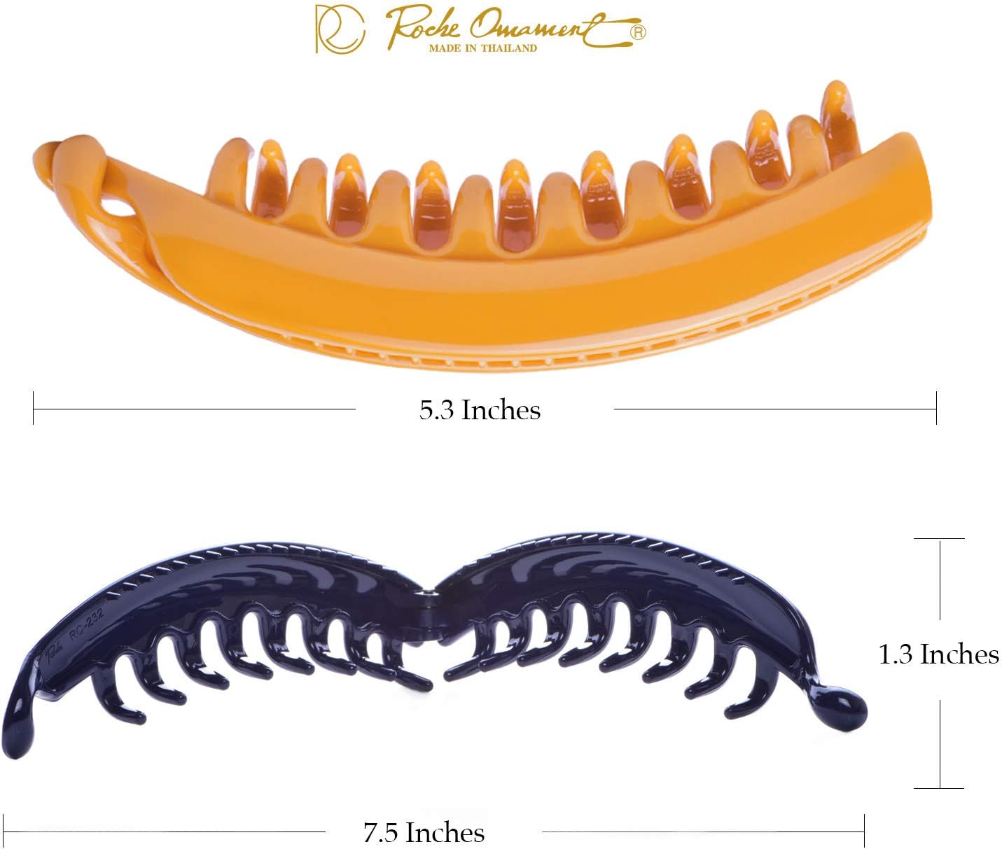RC ROCHE 6 Pcs Large Banana Hair Clips Claws for Women Thick Curly Ponytail Holder Maker Big Comb No Crease Strong Hold Styling Clasp - Image 5