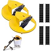 5 Gallon Bucket Lid Mouse Rat Trap 2 Pack-Mice Mouse Trap Bucket Flip Lid,Mouse Trap Bucket Indoor Outdoor,Mouse Trap Bucket 