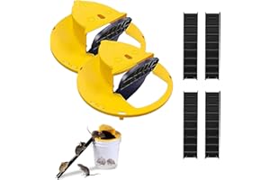 5 Gallon Bucket Lid Mouse Rat Trap 2 Pack-Mice Mouse Trap Bucket Flip Lid,Mouse Trap Bucket Indoor Outdoor,Mouse Trap Bucket 