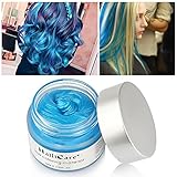 HailiCare Blue Hair Wax 4.23 oz, Professional Hair Pomades, Natural Matte Hairstyle Max for Men Women, New Glass Jar (Blue)