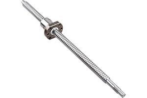 CREABYGIRLS CNC Part Ball Screw Nut SFU1605 250mm(9.8 inch) Metal Material Ballscrew Kit RM1605 250mm Diameter 16mm Pitch 5mm with End Machining