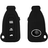 Silicone Car Key Fob Cover Case Fit for Lexus LS430 2002 2003 2004 2005 2006 Smart Remote Keys, Full Protection Shell Holder