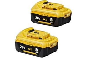 HOCHSTERN 2Pack 8.0Ah Replacement for Dewalt 20V Max Battery Lithium Ion Battery Compatible with Dewalt 20 Volt Cordless Tools