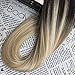 Moresoo 18inch Hair Extensions Tape in Real Human Hair 20pcs 50g Per Pack Skin Weft Tape in Hair Extensions Color #2 Brown Fading to Blonde #27 Mixed #613