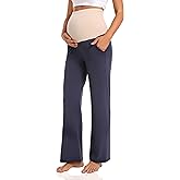V VOCNI Women's Maternity Lounge Pants Pockets Stretchy Pregnancy Trousers Comfy Wide Leg Yoga Pajama Pants