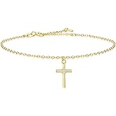 GAVU 925 Sterling Silver Zirconia Cross Bracelet for Women, Silver Cross Charm Confirmation Bracelet