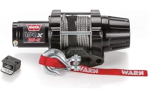 WARN 101030 VRX 35-S Powersports Winch with Handlebar Mounted Switch and Synthetic Rope: 3/16" Diameter x 50' Length, 1.75 Ton (3,500 lb) Capacity