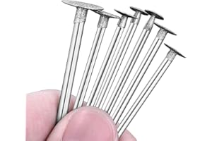 Luo ke 7 Pcs T Shape Diamond Cutting Burr, 1/8'' Shank Diamond Burs Stone Carving Sets For Dremel Rotary Tools