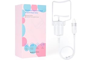 MOLUCKY Baby Nasal Aspirator, Powerful Hand Pump Baby Nose Sucker, Nasal Aspirator for Baby with Soft Silicone Nose Tip for Fast and Effective Relief of Nasal Congestion in Infant