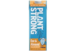 PLANT-STRONG PLANTSTRONG Oat & Almond Milk 32oz - NON-GMO - Plant Based, Vegan - Gluten Free Dairy Free - Shelf Stable - Lactose Free Milk - No Gums or Oils
