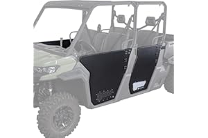 KEMIMOTO UTV Aluminum Half Door 4pcs, Compatible with Can-Am Defender MAX, Aluminum Hard UTV Door with Locks Side by Side, OE