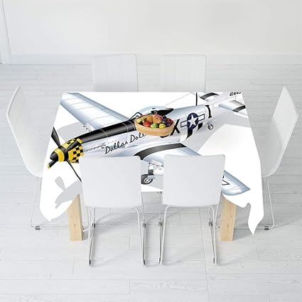 Amazon Com Custom Tablecloth Vintage Airplane Decor For Home