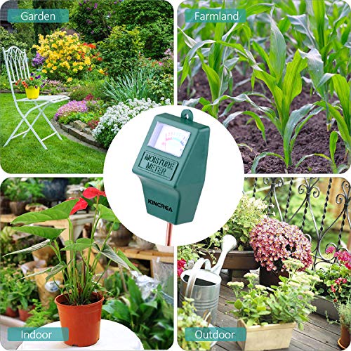 KINCREA JP02 S10 Moisture Meter, Hygrometer Soil Water Monitor for Gar, Green
