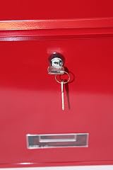 Garden Market Place Galvanised Red Wall Mounted Post Box Letter Box - 370mm view 5