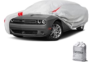 Favoto Car Cover Waterproof Outdoor - Custom Fit for Dodge Challenger (2008-2024) Oxford Cloth All Weather for Automobiles Rain Sun Dust Protection Windproof Full Car Covers