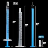 HXC 20 Pcs 1ml Syringes Colostrum Kit Plastic Caps Sterile for Labs Pets view 2