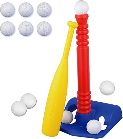 Amazon プレミアム 楽しいtボールセット 男の子 女の子用 調節可能な T 高さ調節可能な野球ゲーム 成長促進 バッティングスキル 運動スキル 手作り おもちゃ セット 野球 おもちゃ