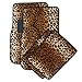 OxGord 17pc Cheetah Seat Cover Carpet Floor Mat Set for Car, Truck, Van, SUV - Orange Brown