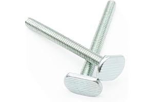 Evecad 5/16”-18 T Track Bolts for T Track, 2-1/2 Inches Length 20PCS T Slot Bolts for Universal T Track, T-Thread Bolts for Wood-Working, Silver