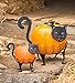 Plow & Hearth Pumpkin Holders Display Stand, Halloween Decoration (Cats)