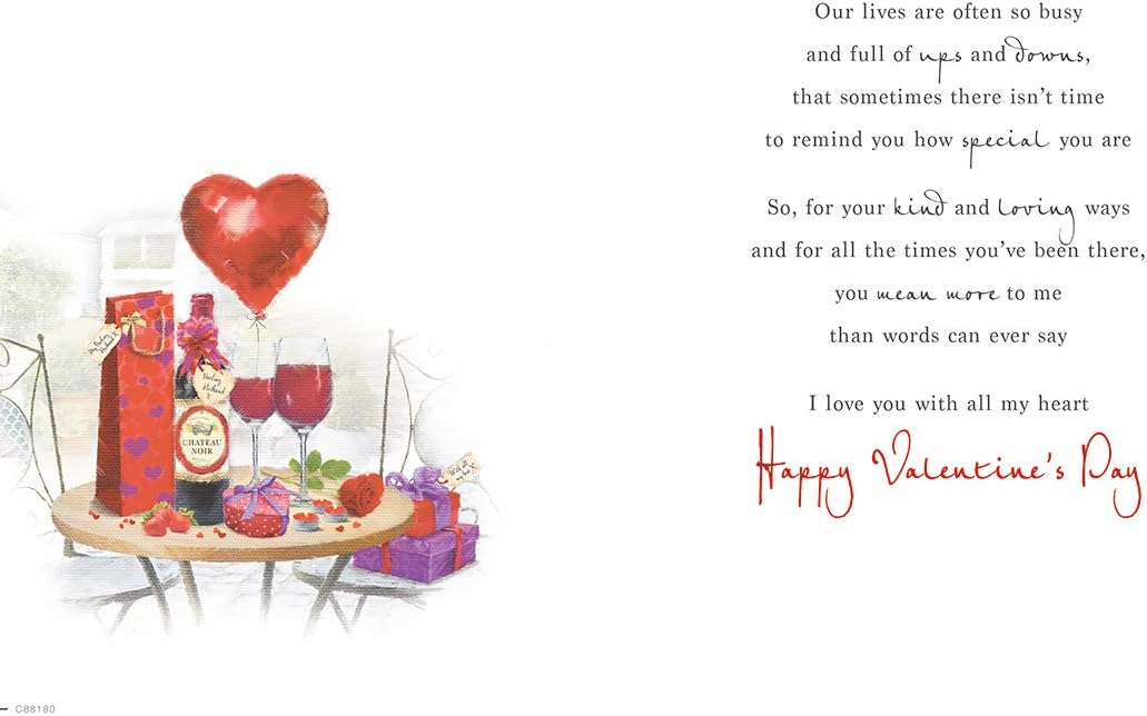 Regal Publishing Traditional Valentine's Card Husband - 9 x 6 inches - Regal Publishing, multi-coloured - Image 3