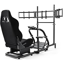 Dardoo Racing Simulator Cockpit with Triple Monitor