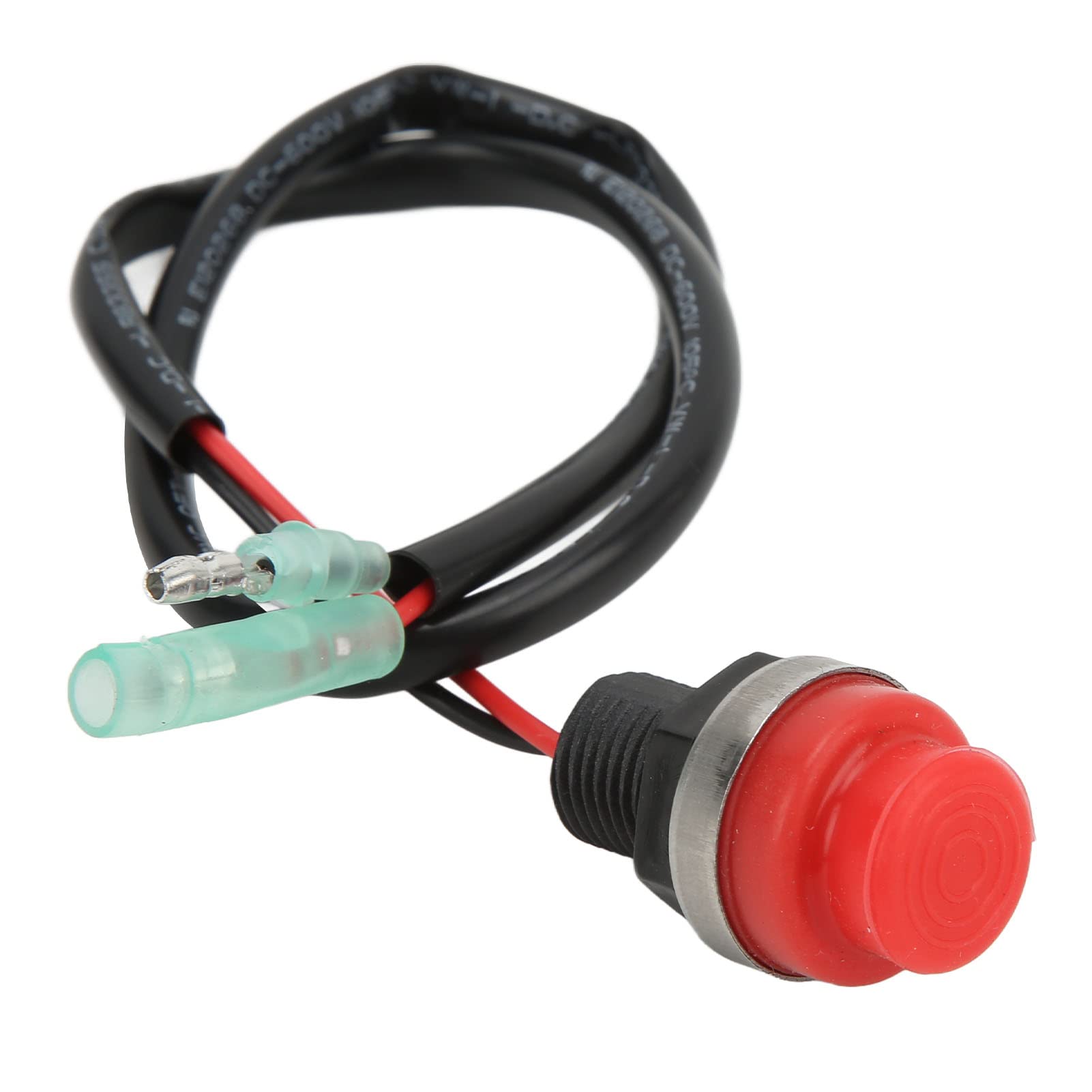 Kill Switch, Red 45cm Wire Outboard Start Stop Push Button Emergency Stop Switch Kill Stop Switch Keyless for Yachts Boats