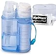 BigOtters Compressed Towels with Bottle, Disposable Towels for Face with Reusable Dispenser Carry Case Portable Washcloths Survival Kit for Outdoors Hiking Camping Hotel Travel