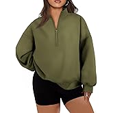 Eytino Plus Size Sweatshirt for Women Half Zip Quarter Zipper Pullover Hoodies Tops(1X-5X)
