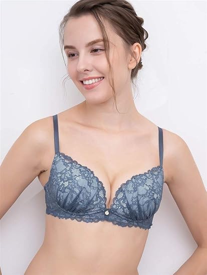 Amazon チュチュアンナ Tutuanna 谷間 すっぴんメイクブラ 総レースノンワイヤーブラe75 青 ブラジャー 通販