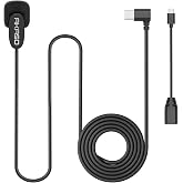 AKASO External Microphone for EK7000/EK7000 Pro/Brave 4 Action Camera | Compatible with AKASO Brave 7/Brave 7 LE/Brave 4 Pro/ V50X/ V50 Elite Action Camera with a Type-C to Micro USB OTG Cable