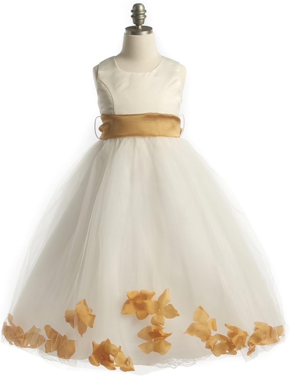 taupe flower girl dress