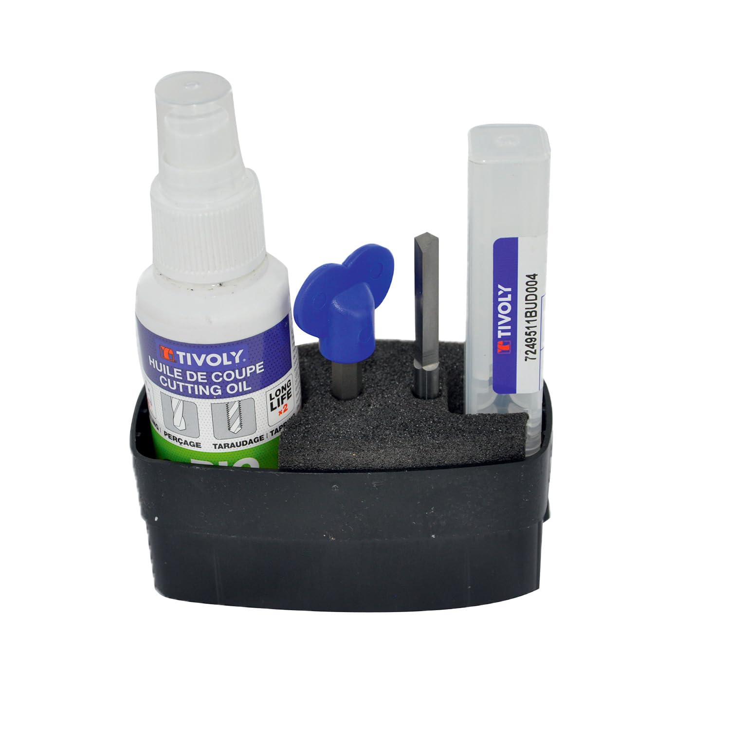 TIVOLY - Lock Destroyer Set - 1 Short Carbide Drill Ø 15/64" + Cutting Oil + Opening Key