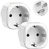 LENCENT 2 Pack Europe to US Plug Adapter,European to USA Adapter | American Outlet Plug Adapter, EU to US Adapter, Europe to USA Travel Plug Converter