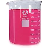 Bomex Scientific 2000ml Glass Beaker 3.3 Borosilicate Glass Double Scale Graduate…