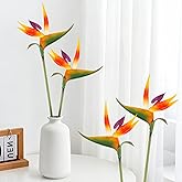 Bird of Paradise Artificial Plant - 2PCS RAINFLOW UV Resistant Artificial Outdoor Plants Birds of Paradise Plant Artificial Giant Flowers for Decoration Hawaiian Party Decorations Hawaiian Flowers 24"