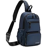 Anti Theft Sling Crossbody Backpack Shoulder Bag for Men,Mini Chest Bags with USB Charger Port For Casual Camping Biking Travel Cycling (Blue)