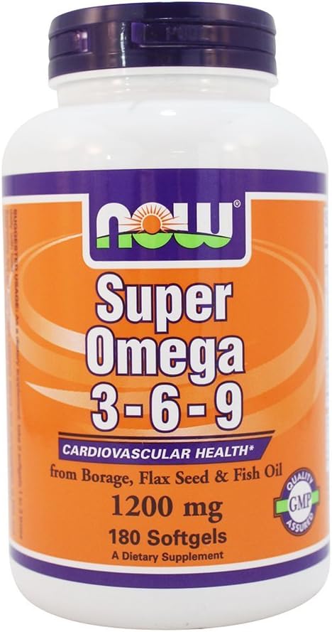 Super Omega 3-6-9 1200mg 180 Softgels (Pack of 2)