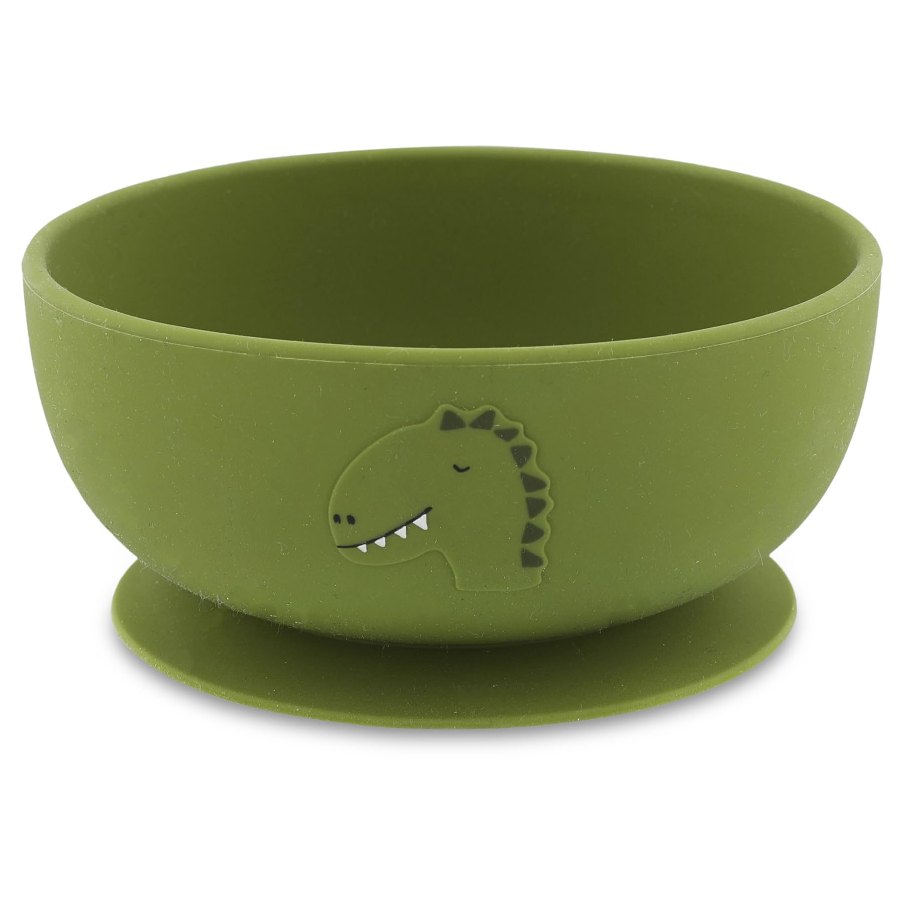 Trixie Silicone Bowl with Suction Mr. Dino - Non-Slip Baby Feeding Bowl - Strong Suction Base for Mess-Free Meals - Soft, Durable, and Easy to Clean - Perfect for Baby-Led Weaning & Toddlers