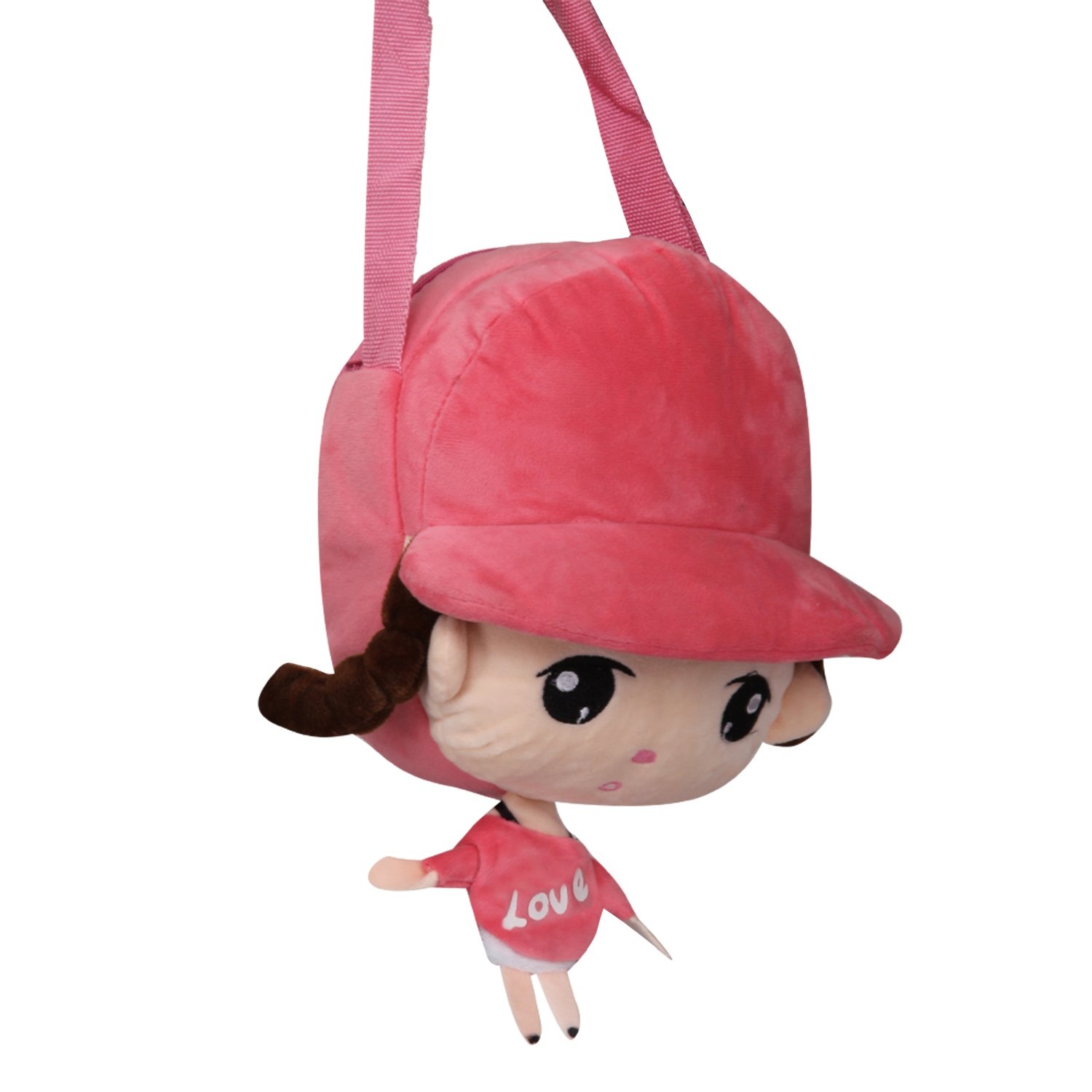 fabseasons faux fur pink sling picnic bag for girls