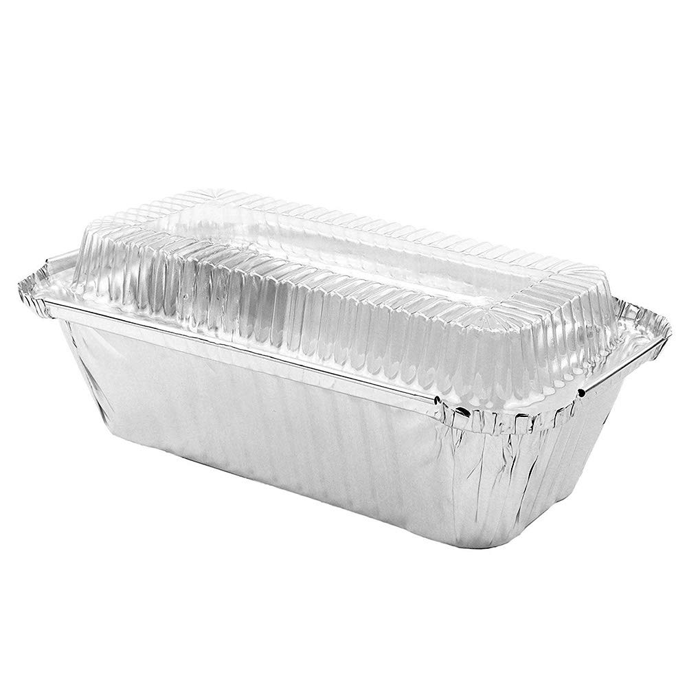 50 Pack 1 LB Disposable Aluminum Foil Loaf Pans Baking Pans with Lids