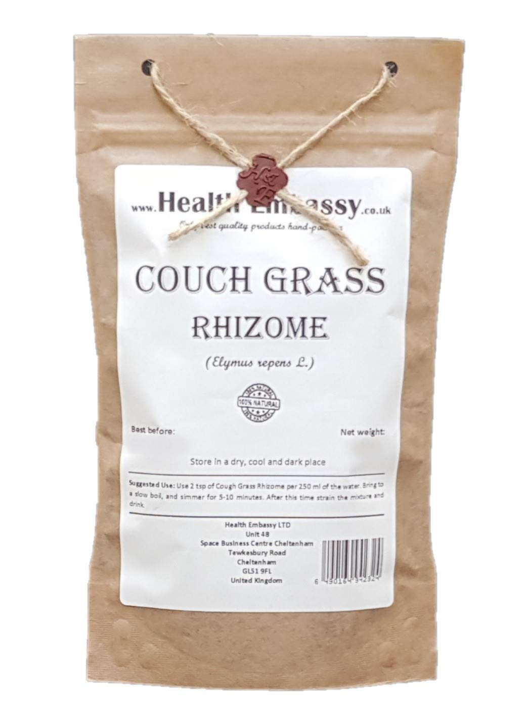 Health Embassy Couch Grass Rhizome Tea | Elymus repens L | 50g
