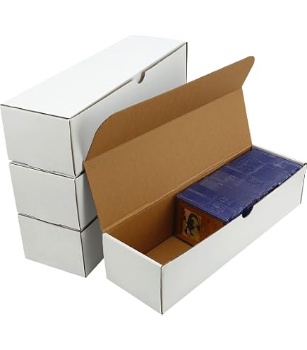 The Top Loader Box 4-Pack-3200 Count/Sports Card Box With 20 Dividers &Labels For Trading Card/TCG/Magic/Mtg Storage And Organizer/Card Box Cardboard For Top Loads Card And Standard Card