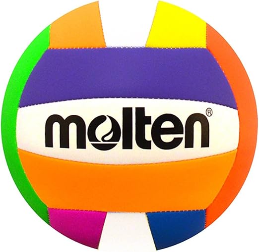 Molten Recreational Beach Volleyball, Neon Multicolor, Indoor