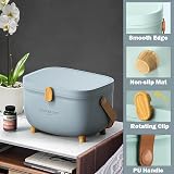 Accmuzzy Medicine Storage Box - Lockable Multi Grid Organizer - Blue view 4
